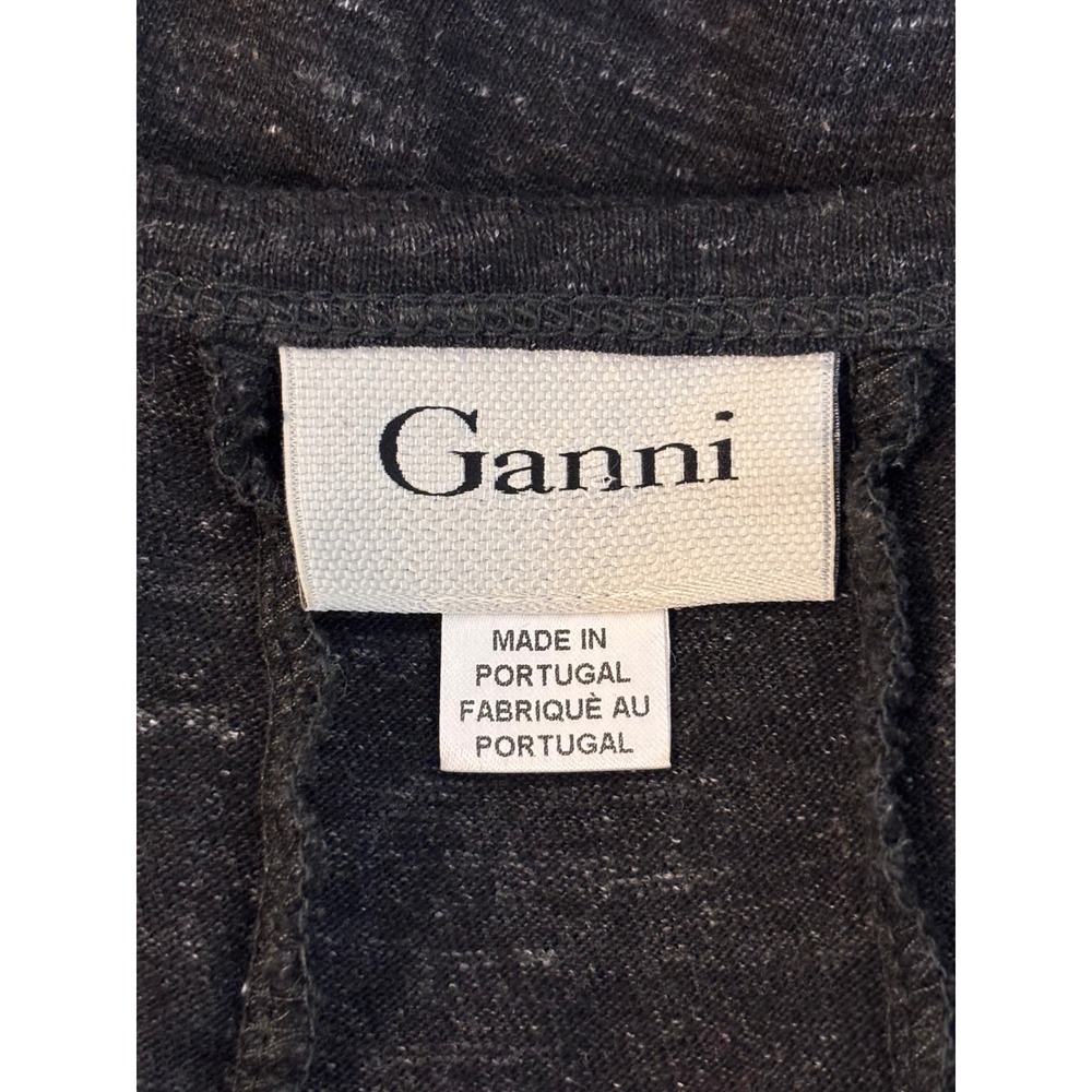 GANNI Winter Jersey Dress M Charcoal Cotton Scandi Copenhagen Fit Flare Minimal - Picture 8 of 8